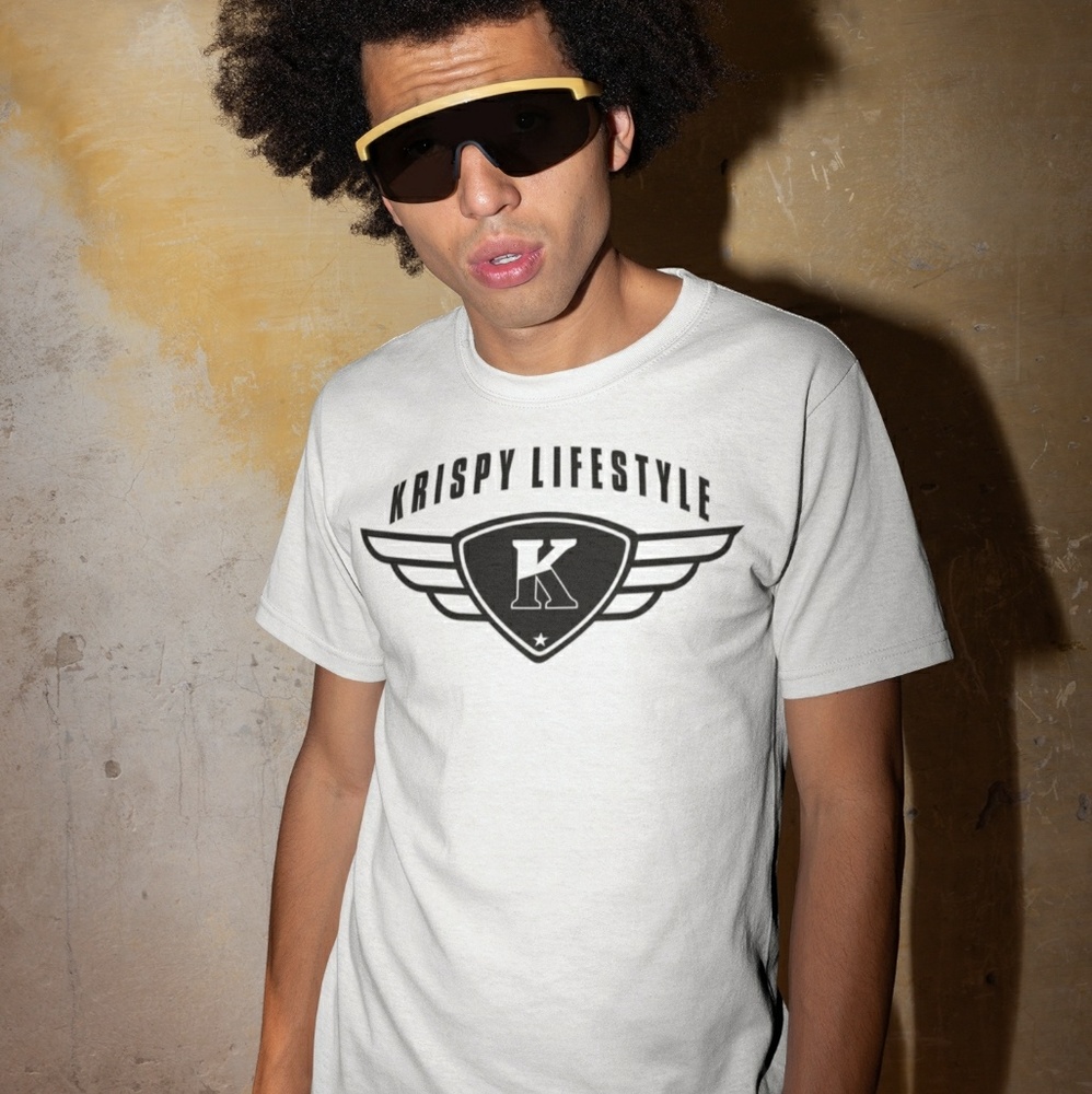 Krispy Lifestyle white crewneck tshirt